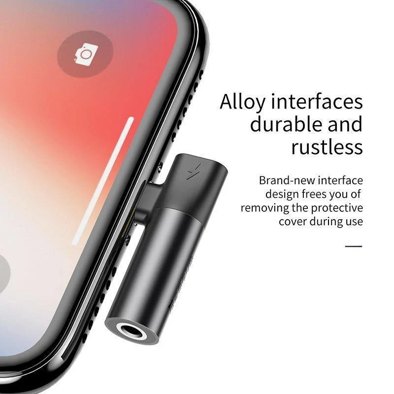 Baseus 2-in-1-Audio-Adapter für iPhone Xs Max XR Xs