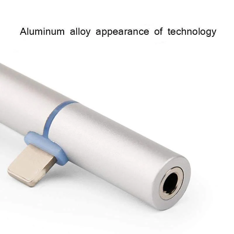 T-Typ-Dual-Adapter auf 3.5-mm-Klinken-Kopfhörer-Kopfhörer-Aux-Audio-Adapter-Konverter für Apple iPhone 8/7/7 Plus IOS 11
