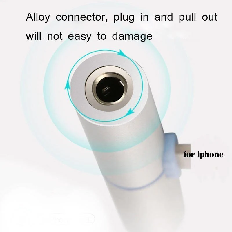 T-Typ-Dual-Adapter auf 3.5-mm-Klinken-Kopfhörer-Kopfhörer-Aux-Audio-Adapter-Konverter für Apple iPhone 8/7/7 Plus IOS 11