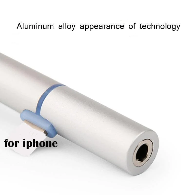 T-Typ-Dual-Adapter auf 3.5-mm-Klinken-Kopfhörer-Kopfhörer-Aux-Audio-Adapter-Konverter für Apple iPhone 8/7/7 Plus IOS 11