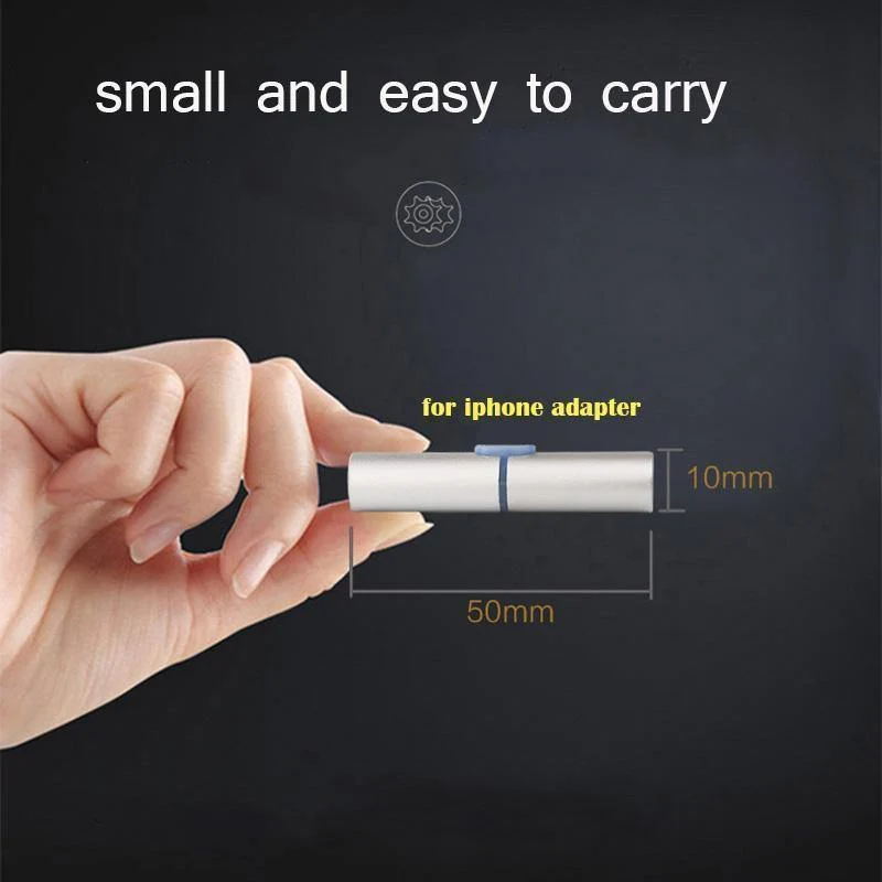 T-Typ-Dual-Adapter auf 3.5-mm-Klinken-Kopfhörer-Kopfhörer-Aux-Audio-Adapter-Konverter für Apple iPhone 8/7/7 Plus IOS 11