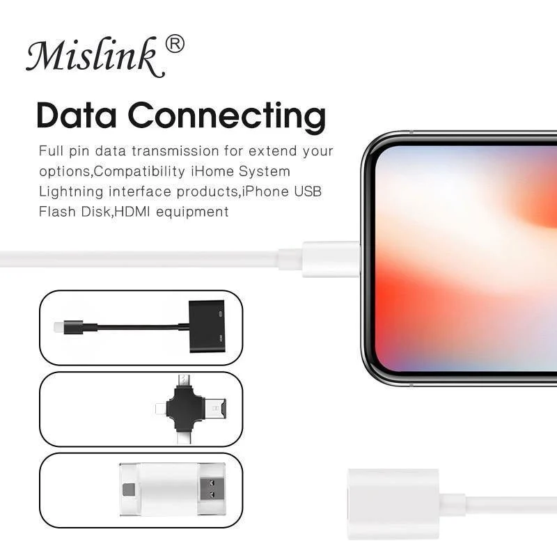 Lightning Verlängerungskabel Buchse zu Stecker Adapter Audio Konverter für iPhone x 8 7 6 5 iPad Ladegerät Daten 8 Pin aufladen