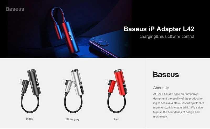 Baseus 2-in-1-Aux-Audiokabel-Splitter für iPhone