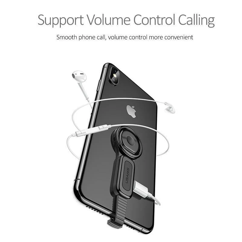 Beleuchtung Dual Adapter & Ring Halter USAMS 3.5mm Audio & ladegerät Einstellen Telefon Halter schnelle lade für iPhone iOS Adapter OTG