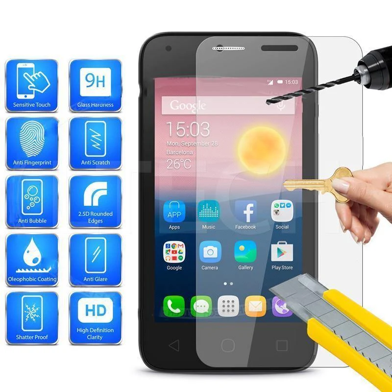 Gehärtetes Glas Alcatel Pixi4 5 Zoll OT5010 Handy