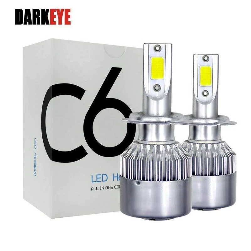 2PCS H7 H4 LED H1 H9 H8 H11 Birne 72W Scheinwerfer Auto Lampe Mit Fan Auto COB Licht 6000K Weiß 12V Automobil LED lampe BH