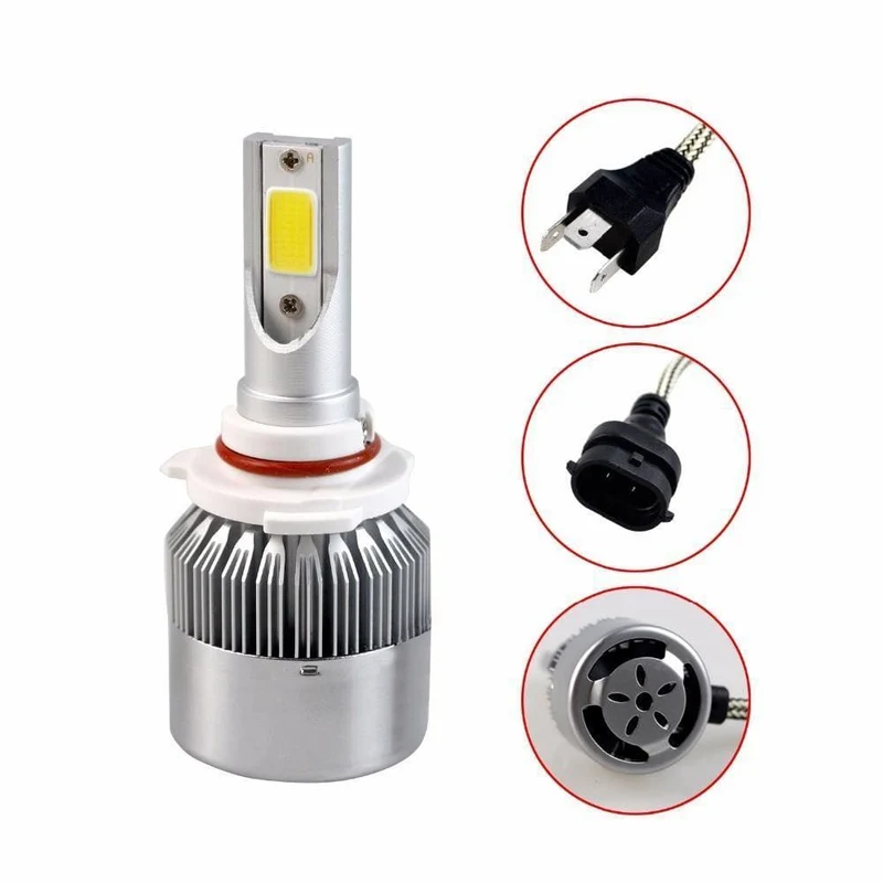 2PCS H7 H4 LED H1 H9 H8 H11 Birne 72W Scheinwerfer Auto Lampe Mit Fan Auto COB Licht 6000K Weiß 12V Automobil LED lampe BH