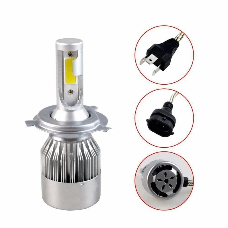 2PCS H7 H4 LED H1 H9 H8 H11 Birne 72W Scheinwerfer Auto Lampe Mit Fan Auto COB Licht 6000K Weiß 12V Automobil LED lampe BH