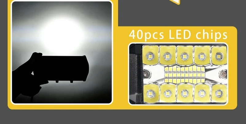 LED-Leiste, 7 cm (4 Zoll), LED-Lichtleiste, Arbeitslicht für Fahren im Gelände, Boot, Auto, Traktor, LKW, 4 x 12, SUV, ATV, 24 V, XNUMX V, Off-Road