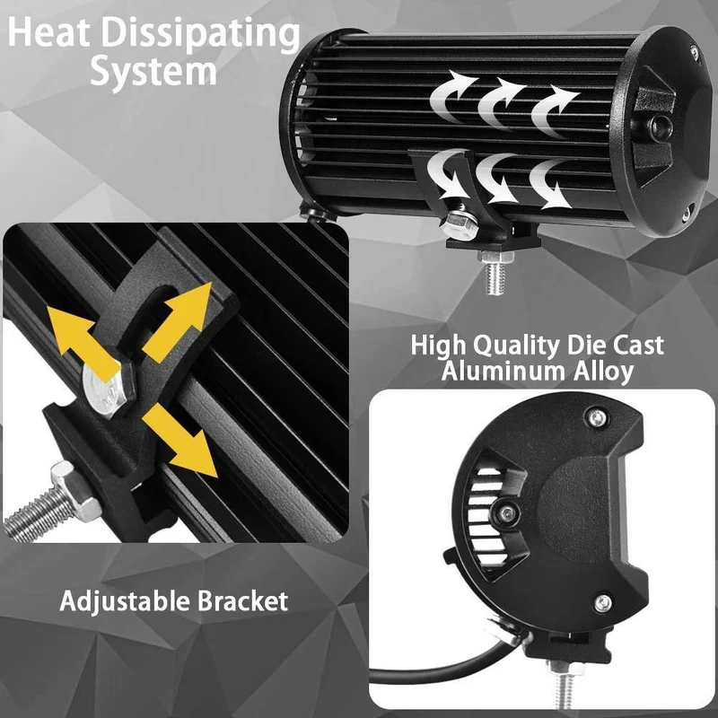 LED-Leiste, 7 cm (4 Zoll), LED-Lichtleiste, Arbeitslicht für Fahren im Gelände, Boot, Auto, Traktor, LKW, 4 x 12, SUV, ATV, 24 V, XNUMX V, Off-Road