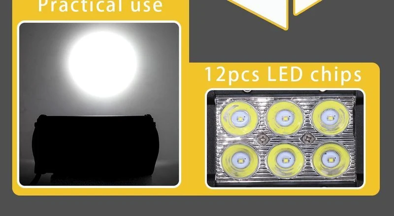 LED-Leiste, 7 cm (4 Zoll), LED-Lichtleiste, Arbeitslicht für Fahren im Gelände, Boot, Auto, Traktor, LKW, 4 x 12, SUV, ATV, 24 V, XNUMX V, Off-Road