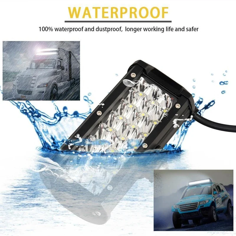 LED-Leiste, 7 cm (4 Zoll), LED-Lichtleiste, Arbeitslicht für Fahren im Gelände, Boot, Auto, Traktor, LKW, 4 x 12, SUV, ATV, 24 V, XNUMX V, Off-Road