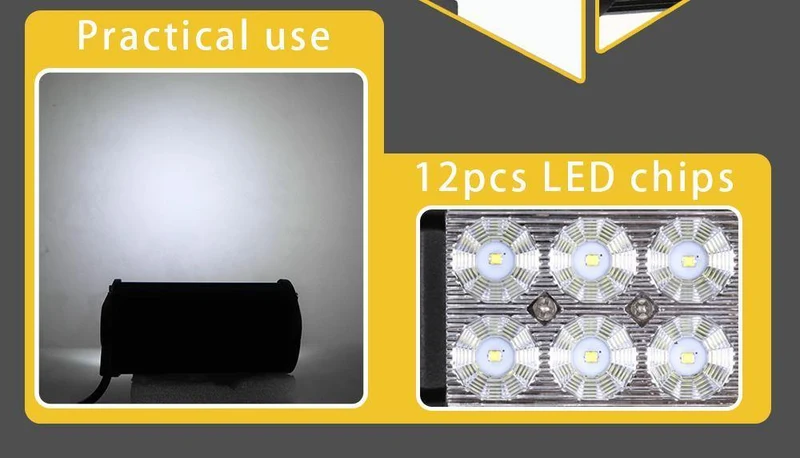 LED-Leiste, 7 cm (4 Zoll), LED-Lichtleiste, Arbeitslicht für Fahren im Gelände, Boot, Auto, Traktor, LKW, 4 x 12, SUV, ATV, 24 V, XNUMX V, Off-Road