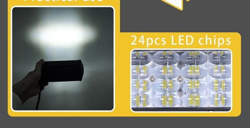LED-Leiste, 7 cm (4 Zoll), LED-Lichtleiste, Arbeitslicht für Fahren im Gelände, Boot, Auto, Traktor, LKW, 4 x 12, SUV, ATV, 24 V, XNUMX V, Off-Road