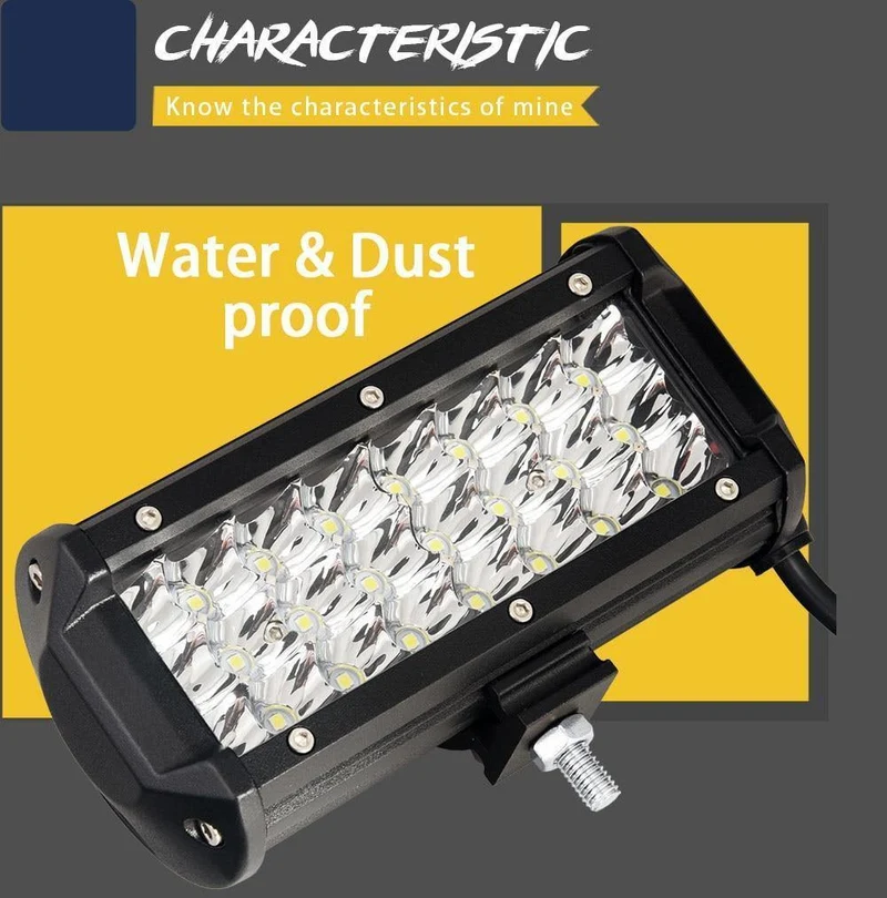 LED-Leiste, 7 cm (4 Zoll), LED-Lichtleiste, Arbeitslicht für Fahren im Gelände, Boot, Auto, Traktor, LKW, 4 x 12, SUV, ATV, 24 V, XNUMX V, Off-Road
