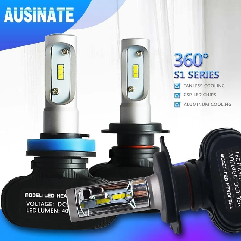 H7 LED H4 H1 H3 H8 H9 H11 9006 9005 Auto Autoscheinwerferlampe CSP Chip 50W 8000LM Autoscheinwerfer Nebelscheinwerfer 6500K Led Lampe 12V