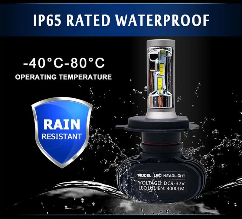 H7 LED H4 H1 H3 H8 H9 H11 9006 9005 Auto Autoscheinwerferlampe CSP Chip 50W 8000LM Autoscheinwerfer Nebelscheinwerfer 6500K Led Lampe 12V