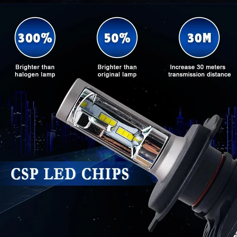 H7 LED H4 H1 H3 H8 H9 H11 9006 9005 Auto Autoscheinwerferlampe CSP Chip 50W 8000LM Autoscheinwerfer Nebelscheinwerfer 6500K Led Lampe 12V