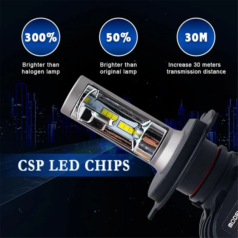 H7 LED H4 H1 H3 H8 H9 H11 9006 9005 Auto Autoscheinwerferlampe CSP Chip 50W 8000LM Autoscheinwerfer Nebelscheinwerfer 6500K Led Lampe 12V