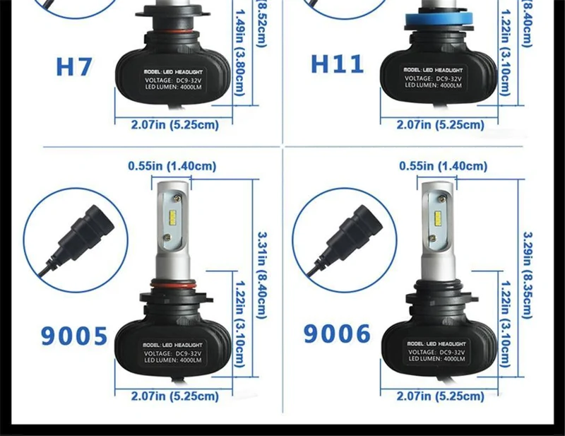 H7 LED H4 H1 H3 H8 H9 H11 9006 9005 Auto Autoscheinwerferlampe CSP Chip 50W 8000LM Autoscheinwerfer Nebelscheinwerfer 6500K Led Lampe 12V