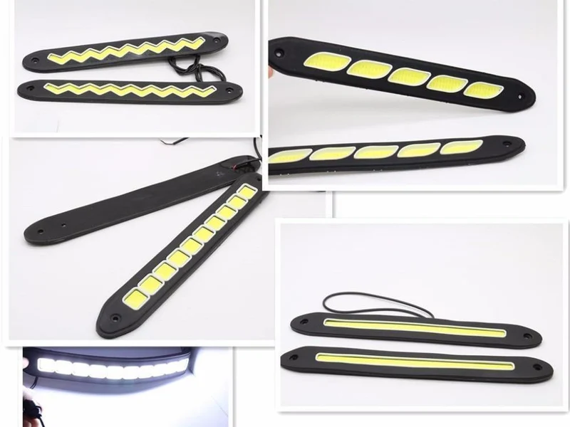 2pcs LED COB DRL Flexibles Silikon-Tagfahrlicht 4 Styling Externe wasserdichte LED-Auto-Lichtquelle