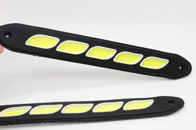 2pcs LED COB DRL Flexibles Silikon-Tagfahrlicht 4 Styling Externe wasserdichte LED-Auto-Lichtquelle