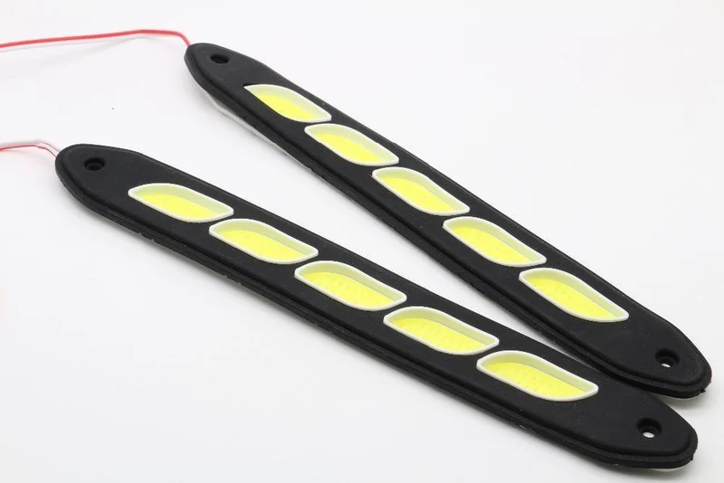 2pcs LED COB DRL Flexibles Silikon-Tagfahrlicht 4 Styling Externe wasserdichte LED-Auto-Lichtquelle