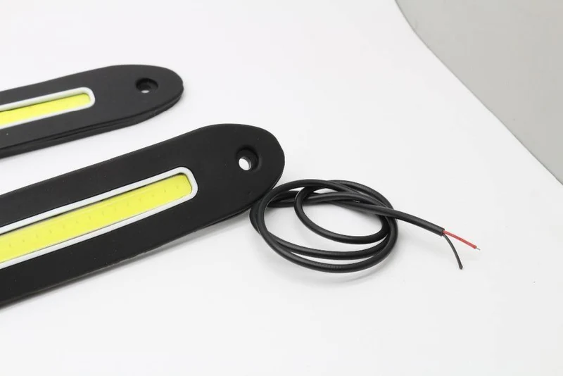 2pcs LED COB DRL Flexibles Silikon-Tagfahrlicht 4 Styling Externe wasserdichte LED-Auto-Lichtquelle