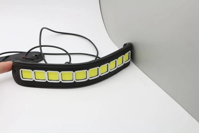 2pcs LED COB DRL Flexibles Silikon-Tagfahrlicht 4 Styling Externe wasserdichte LED-Auto-Lichtquelle