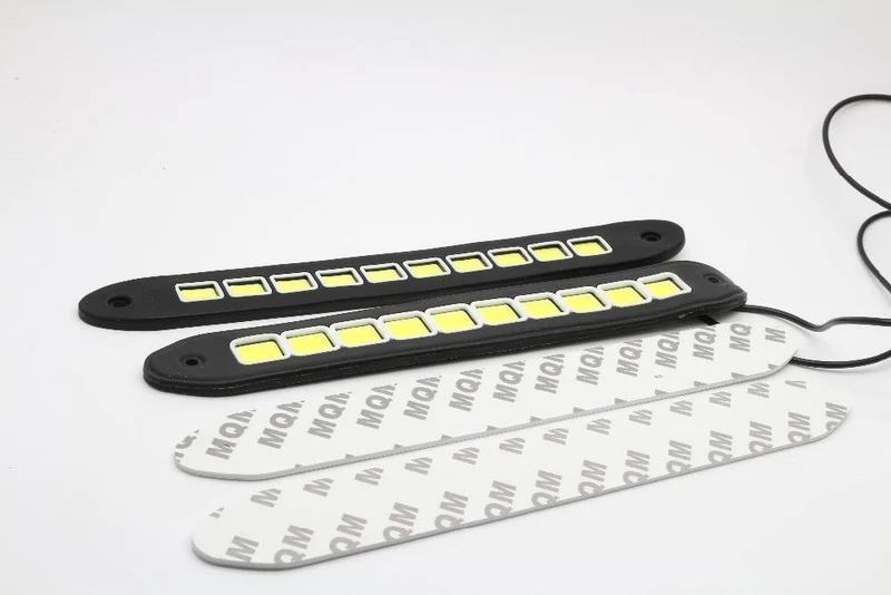 2pcs LED COB DRL Flexibles Silikon-Tagfahrlicht 4 Styling Externe wasserdichte LED-Auto-Lichtquelle