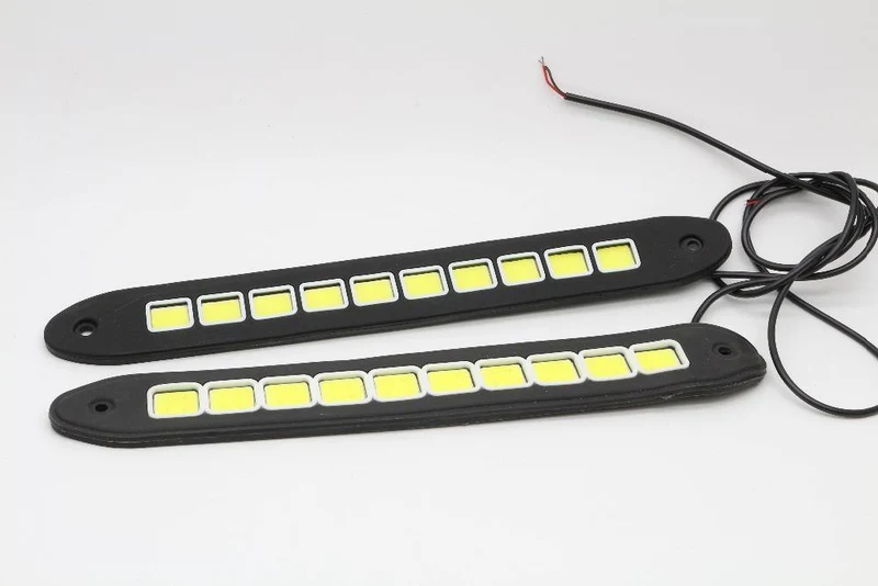 2pcs LED COB DRL Flexibles Silikon-Tagfahrlicht 4 Styling Externe wasserdichte LED-Auto-Lichtquelle