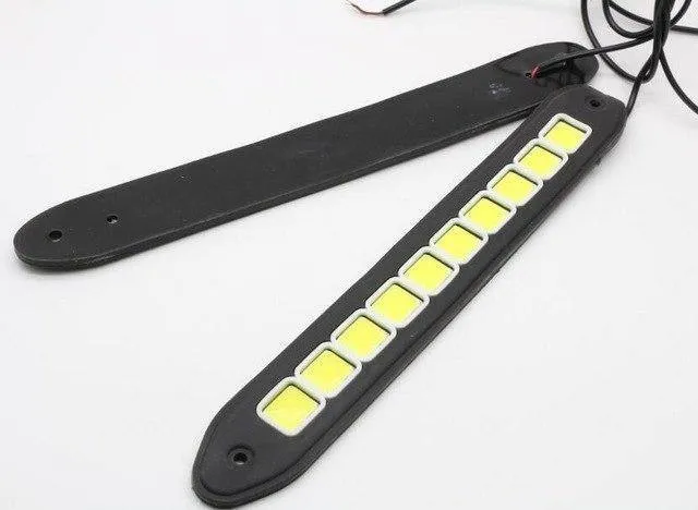 2pcs LED COB DRL Flexibles Silikon-Tagfahrlicht 4 Styling Externe wasserdichte LED-Auto-Lichtquelle