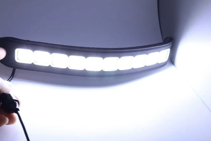 2pcs LED COB DRL Flexibles Silikon-Tagfahrlicht 4 Styling Externe wasserdichte LED-Auto-Lichtquelle