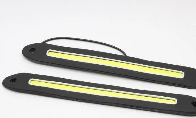 2pcs LED COB DRL Flexibles Silikon-Tagfahrlicht 4 Styling Externe wasserdichte LED-Auto-Lichtquelle