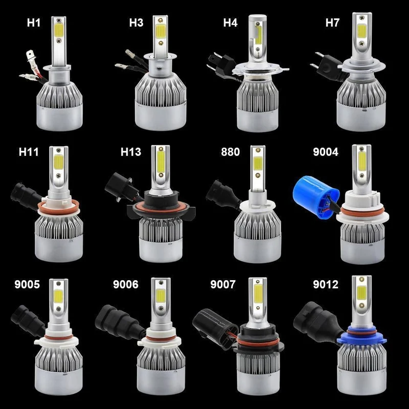 Fabrikversorgung Nagelneu 2X 36W 3800Lumen Kühlung C6 Motorrad Autos H1 H3 H4 H7 led Auto Glühbirnen Pure White