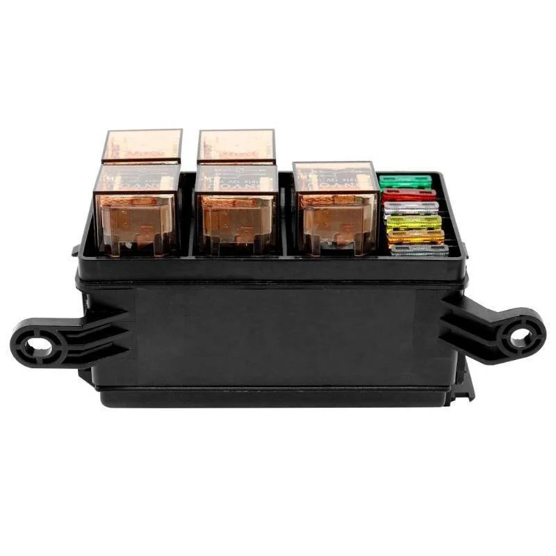 Universal DC 12V Auto Marine Boot 6-Wege-Relais + 6-Slot ATO/ATC Blade Sicherungshalter Box Block Auto Auto Ersatzteile Sicherungen