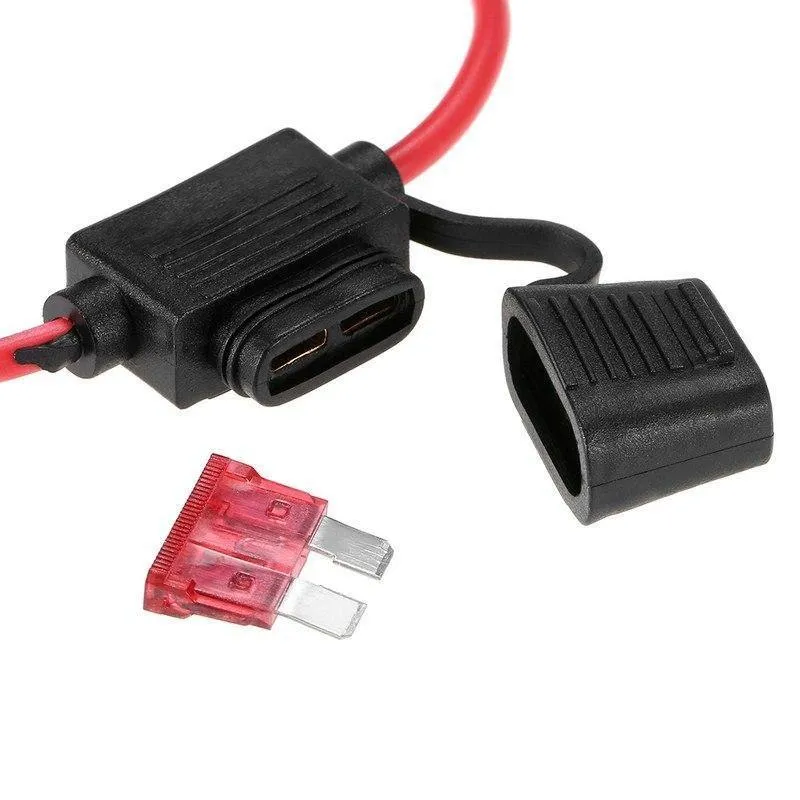 Standard-Flachsicherungshalter, Gummi vorne/hinten, Auto-Inline-Sicherungshalter, wasserdicht, kleine Größe, 12 V, 40 A, Auto-Ersatzteile