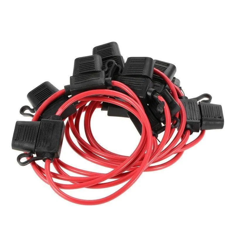 Standard-Flachsicherungshalter, Gummi vorne/hinten, Auto-Inline-Sicherungshalter, wasserdicht, kleine Größe, 12 V, 40 A, Auto-Ersatzteile