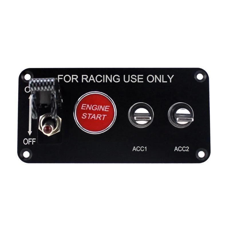 12V-20A Kohlefaser Sim Rennwagen Zündschalter Ersatzpanel Start Push Kontrollleuchte Rocker Auto Corrida Zubehör