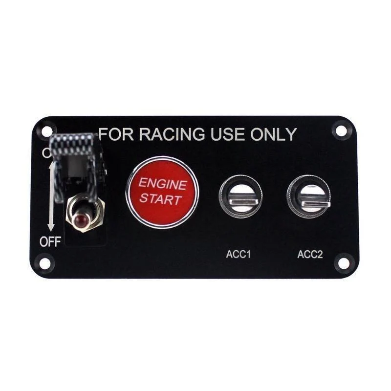 12V-20A Kohlefaser Sim Rennwagen Zündschalter Ersatzpanel Start Push Kontrollleuchte Rocker Auto Corrida Zubehör