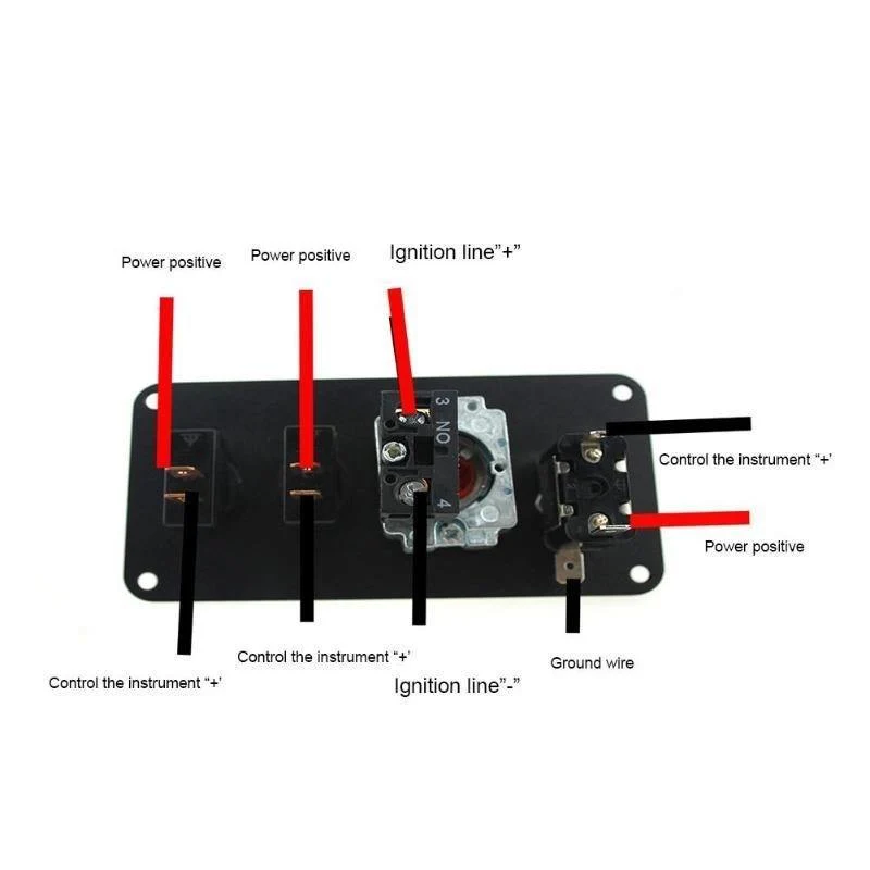 12V-20A Kohlefaser Sim Rennwagen Zündschalter Ersatzpanel Start Push Kontrollleuchte Rocker Auto Corrida Zubehör