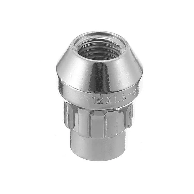 4 Stück 12 x 1.5 mm Alu-Radmuttern, 60 Grad konische Sicherheitsschrauben mit Schlüssel, Anti-Diebstahl-Racing-Auto-Auto-Ersatzteile