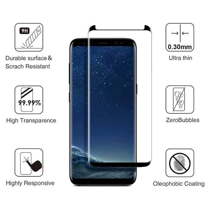 Vollständig gehärteter Glas-Displayschutz für Samsung Galaxy S8 / S8 Plus