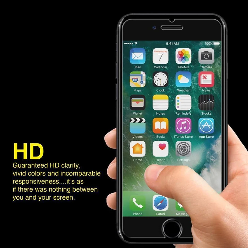 Anti-Fingerabdruck, Displayschutz aus gehärtetem Glas für iPhone 7 Plus - Transparent