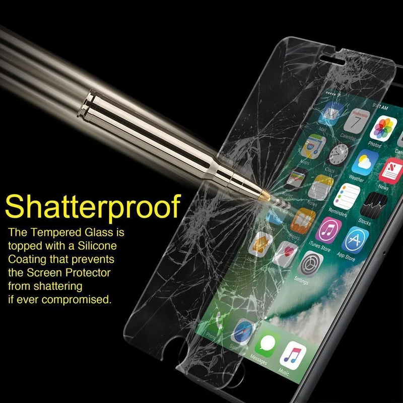 Anti-Fingerabdruck, Displayschutz aus gehärtetem Glas für iPhone 7 Plus - Transparent