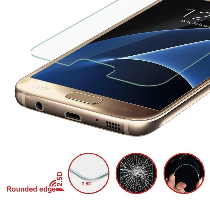 Displayschutzfolie aus gehärtetem Glas für Samsung Galaxy S7 - 2 Pack