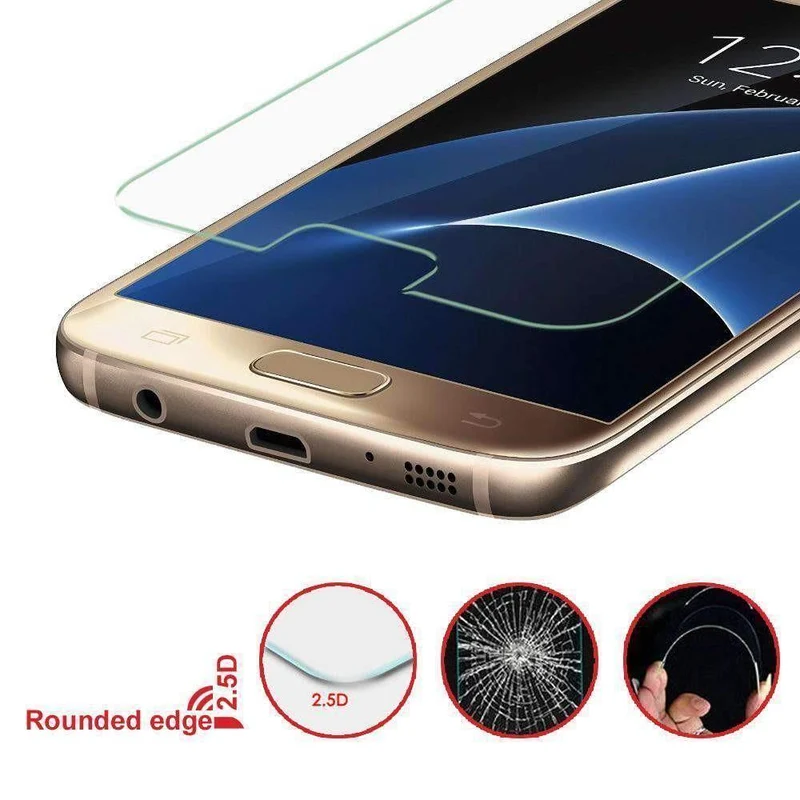 Displayschutzfolie aus gehärtetem Glas für Samsung Galaxy S7 - 2 Pack