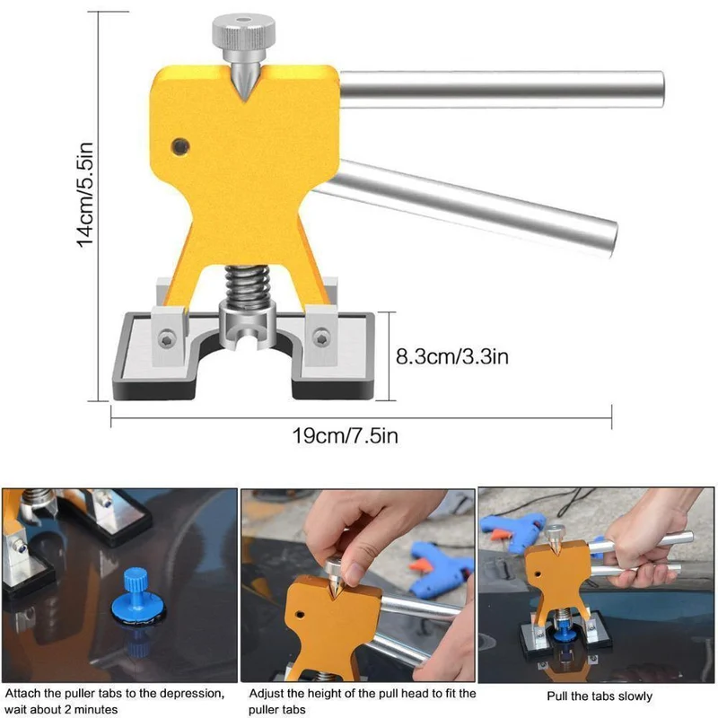 Handwerkzeuge DIY Paintless Dent Repair Tool Auto Dent Puller Karosserie Dent Schaden Reparatur Handwerkzeug Ziehen Brücke Hammer