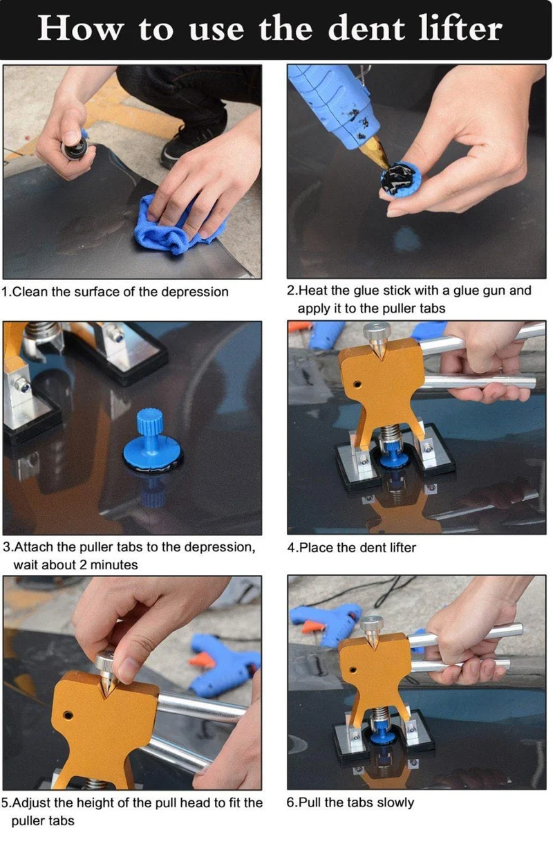 Handwerkzeuge DIY Paintless Dent Repair Tool Auto Dent Puller Karosserie Dent Schaden Reparatur Handwerkzeug Ziehen Brücke Hammer
