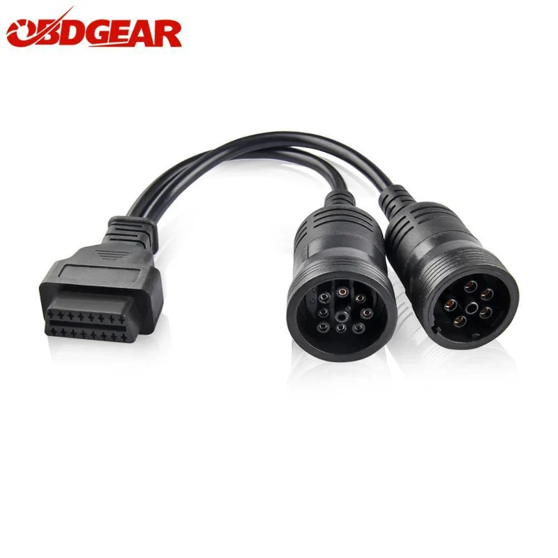 LKW-Diagnoseschnittstelle, weiblich, 16-polig, OBD2, 6 und 9-polig, Adapterkabel für Kfz-Diagnosetool, Scanner-Werkzeug, LKW-Diagnose